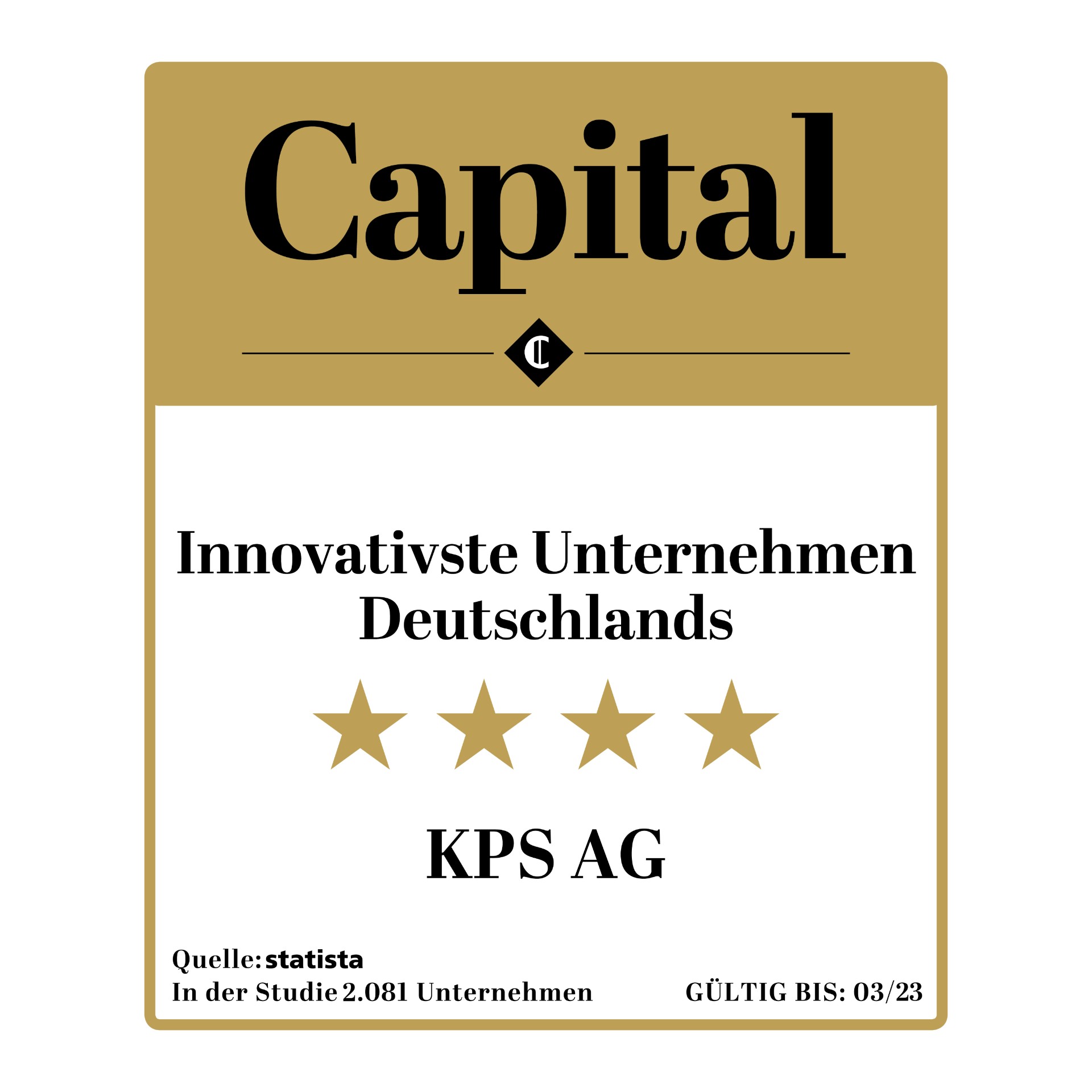 Auszeichnung Capital Award für KPS