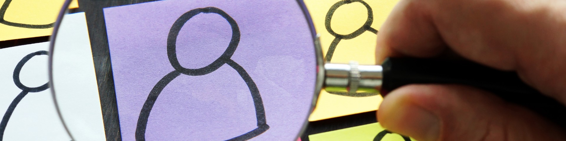 Single view of customer - customer through a magnifying glass 