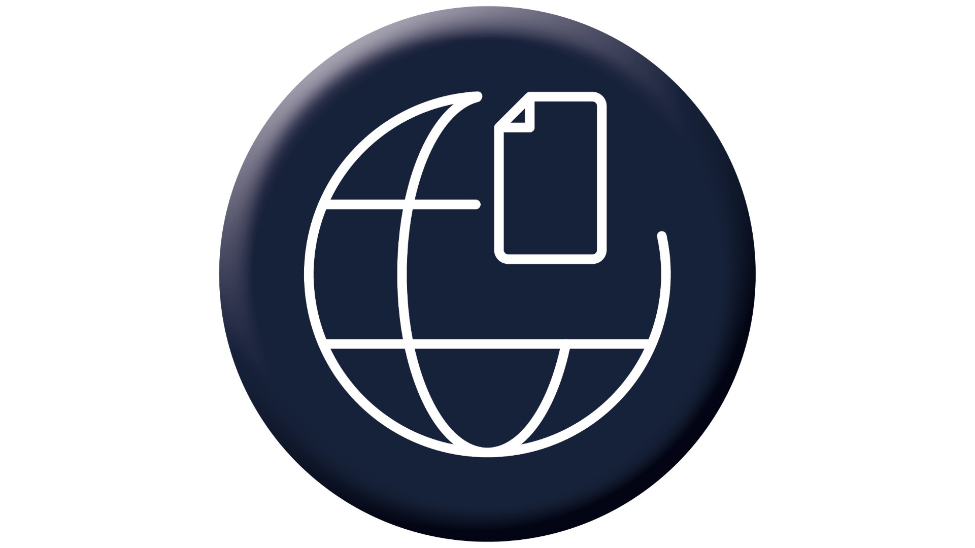 Darstellung grenzüberschreitendem Rechnungsaustausch durch ein Icon mit Weltkugel und einem Rechnungssymbol