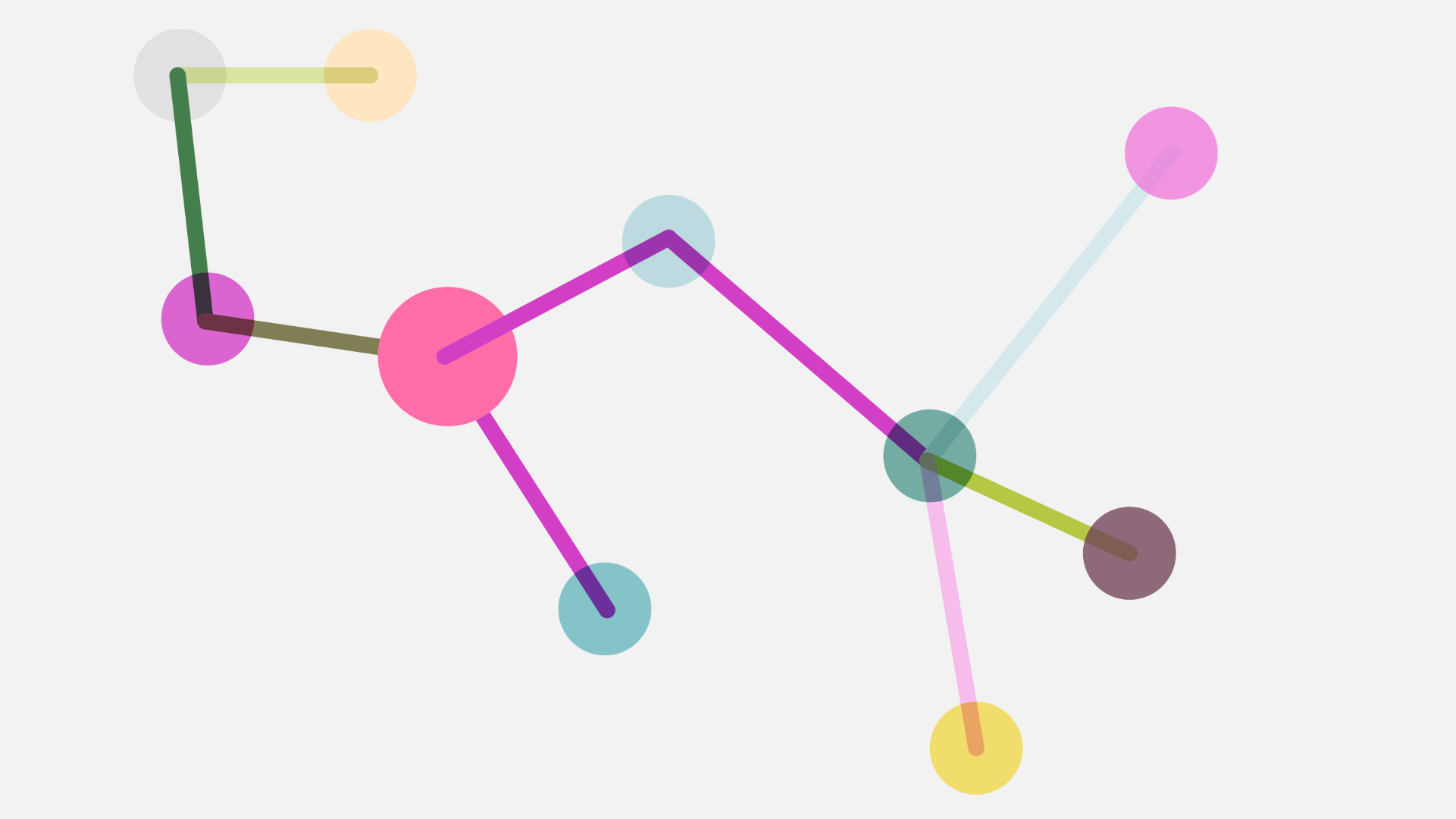 Una red estilizada de puntos conectados