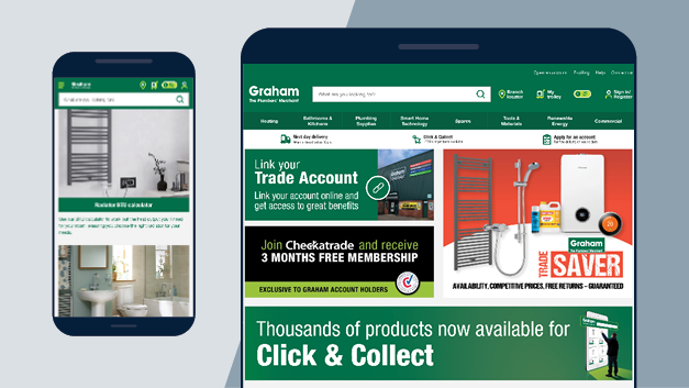 Grahams webshop on mobile and tablet